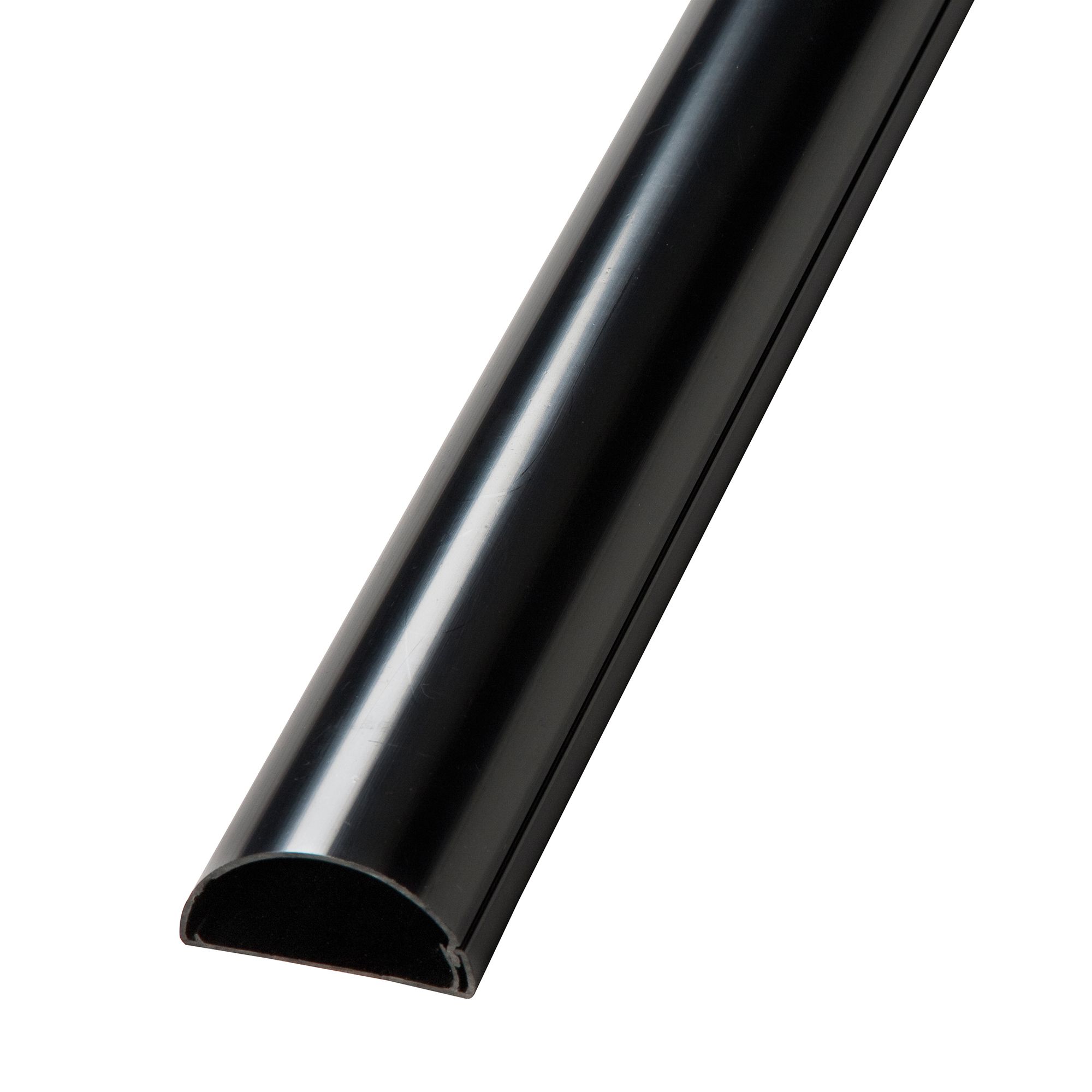 D-Line Black Semi-circle Trunking length,(W)50mm (L)1m (H)25mm