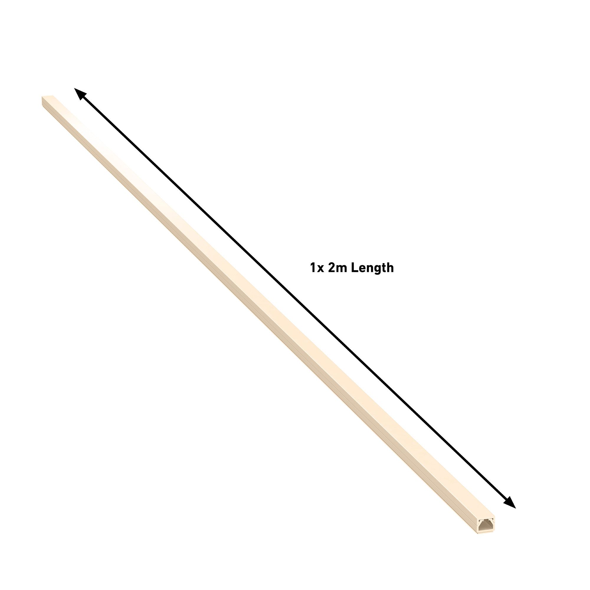 D-Line Magnolia Rectangular Trunking length,(W)10mm (L)2m (H)8mm