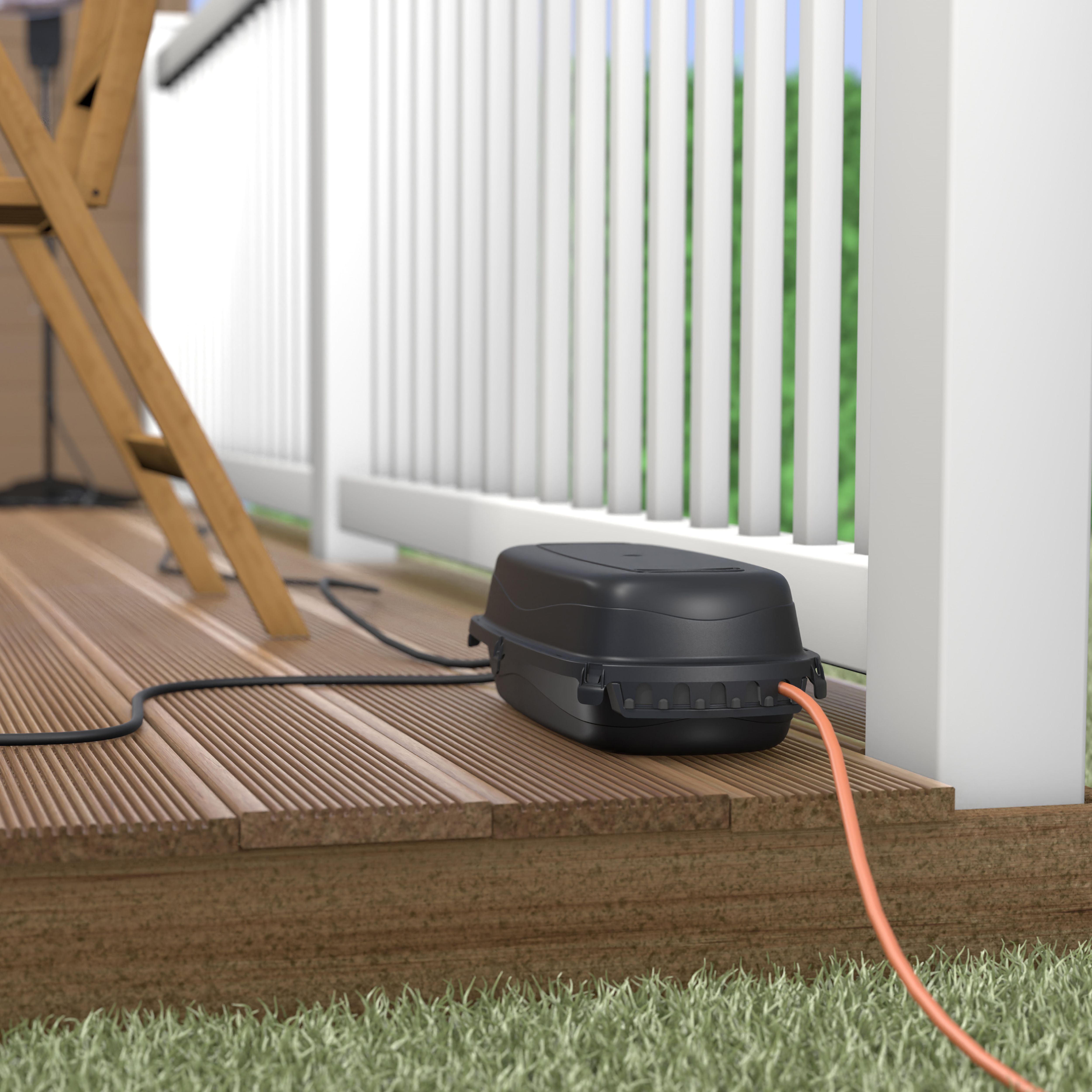D-Line Outdoor Black Cable tidy unit