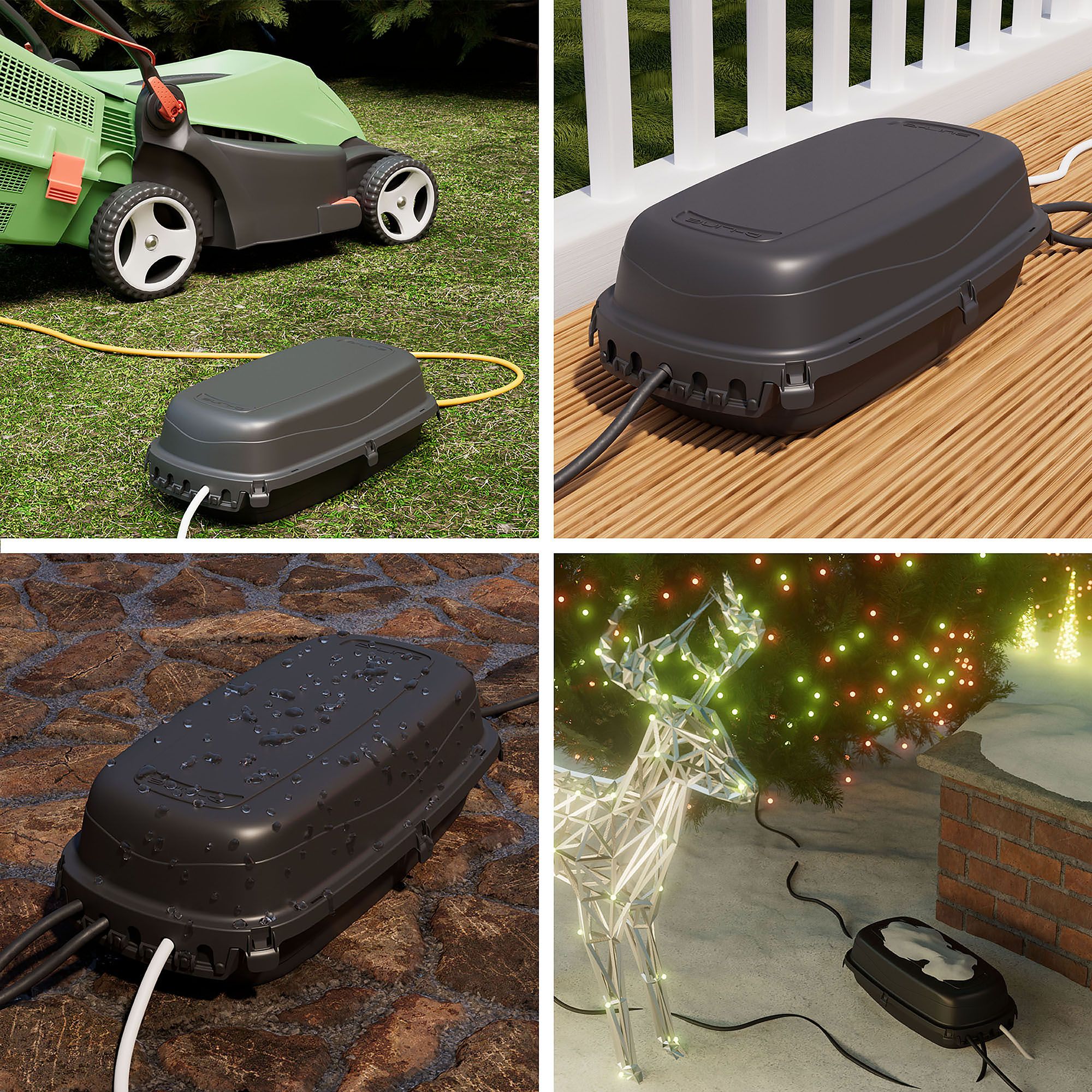 D-Line Outdoor Black Cable tidy unit