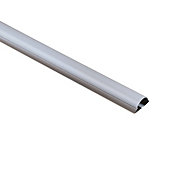 D-Line Silver 30mm Semi-circle Trunking length, (L)2m