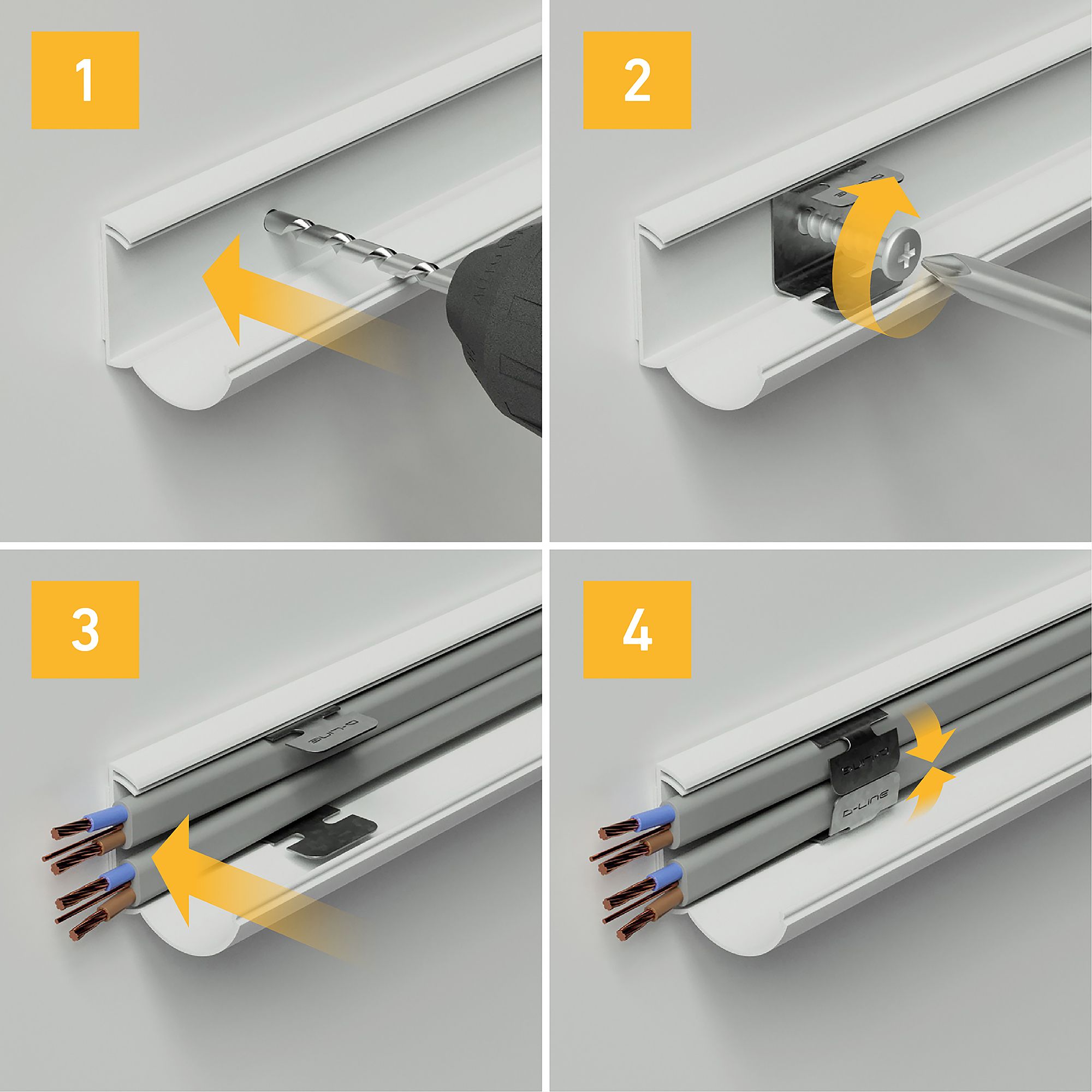 D-Line Steel 10mm Not self-adhesive Fire-rated U-Clip Pack of 25