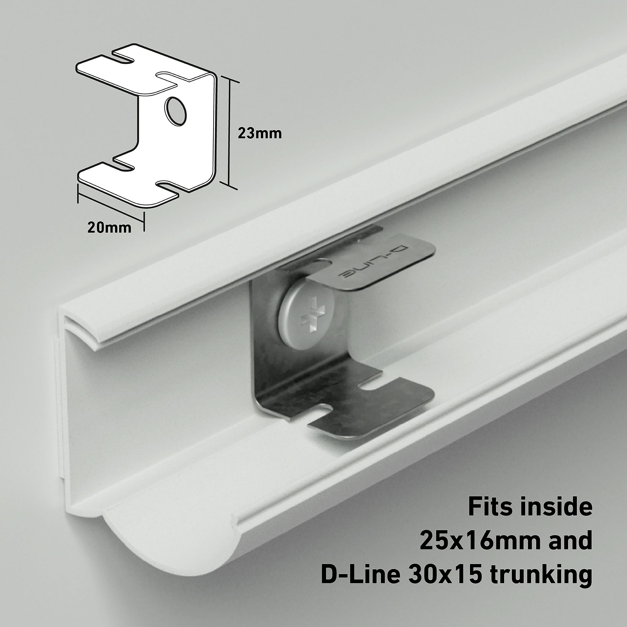 D-Line Steel 10mm Not self-adhesive Fire-rated U-Clip Pack of 25