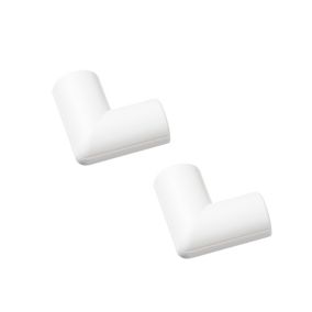 D-Line White 20mm x 10mm Flat 90° Trunking angle, Pack of 2