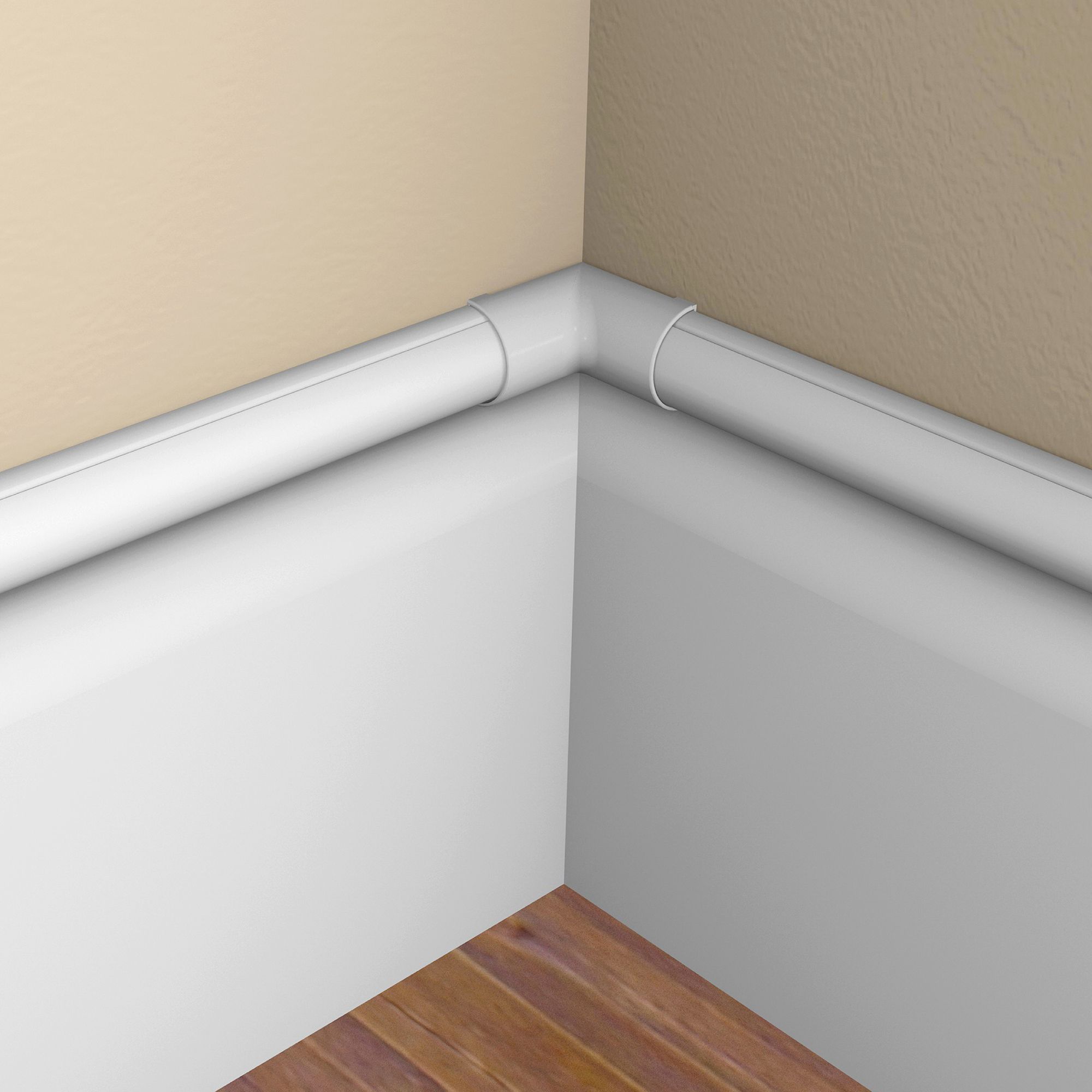 D-Line White 20mm x 10mm Internal 90° Trunking angle, Pack of 2