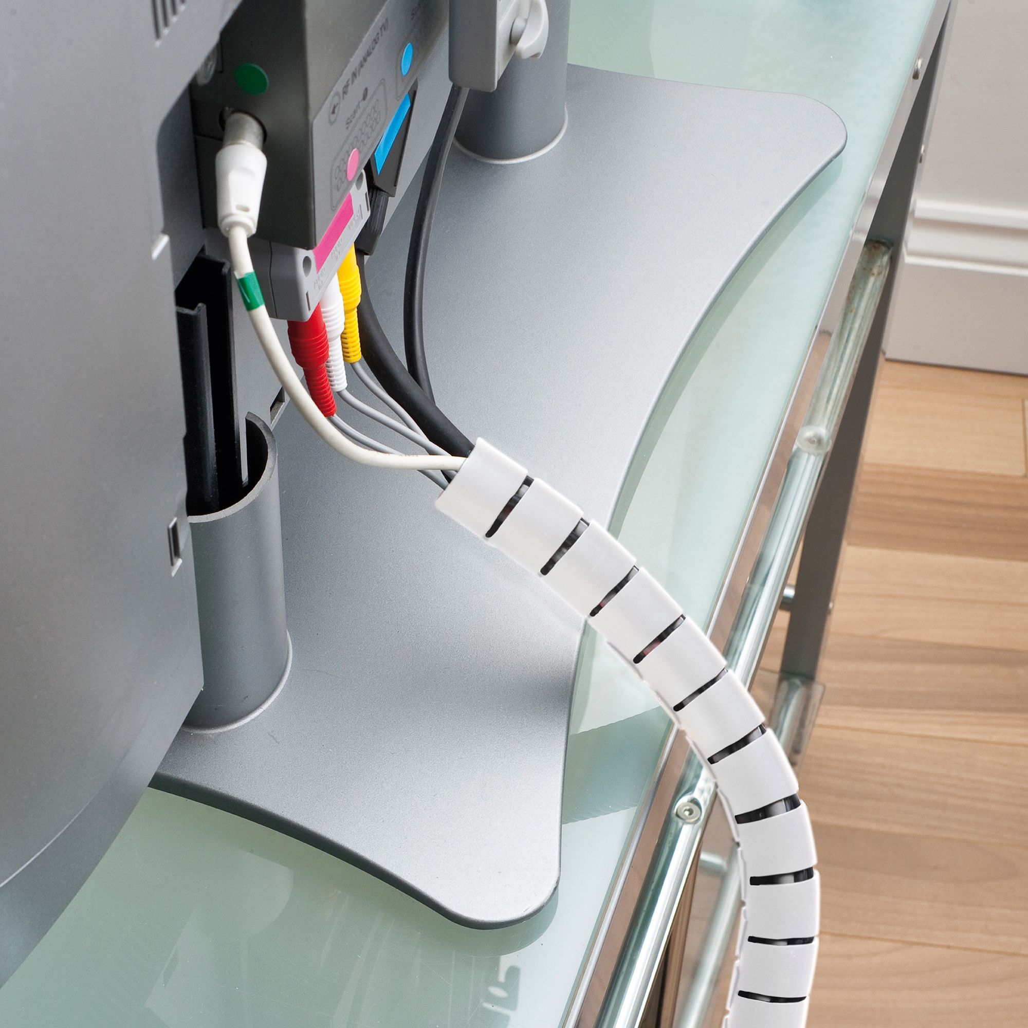 D-Line White 24mm Cable zipper, (L)2.5m