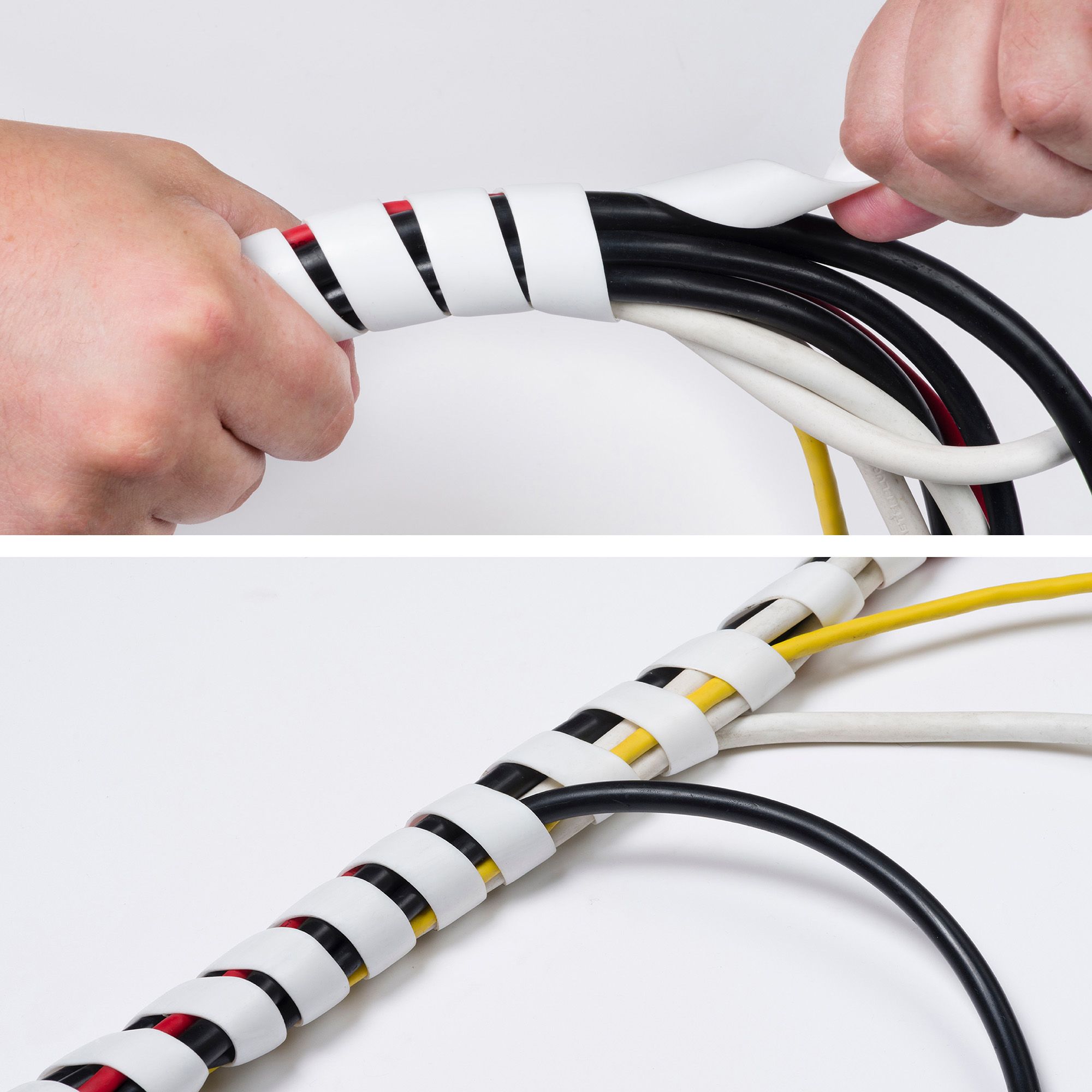 D-Line White 40mm Cable wrap, (L)2.5m