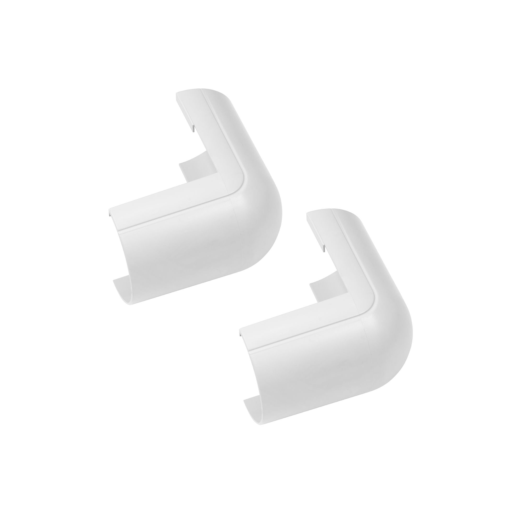 D-Line White 50mm x External 25° Trunking angle, Pack of 2