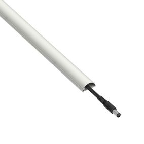 D-Line White Half-round Trunking length,(W)20mm (L)1m (H)10mm, Pack of 4