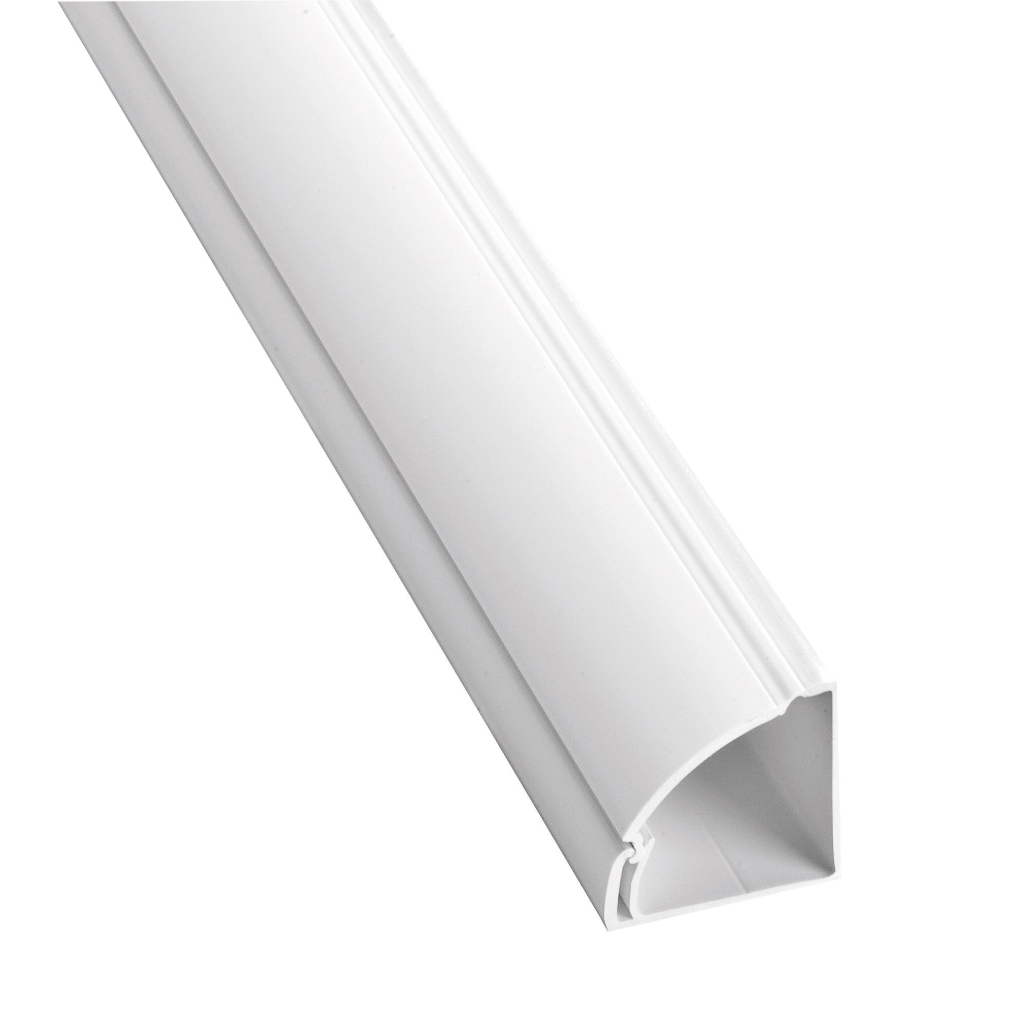 D-Line White Quarter-circle Trunking length,(W)22mm (L)2m (H)22mm