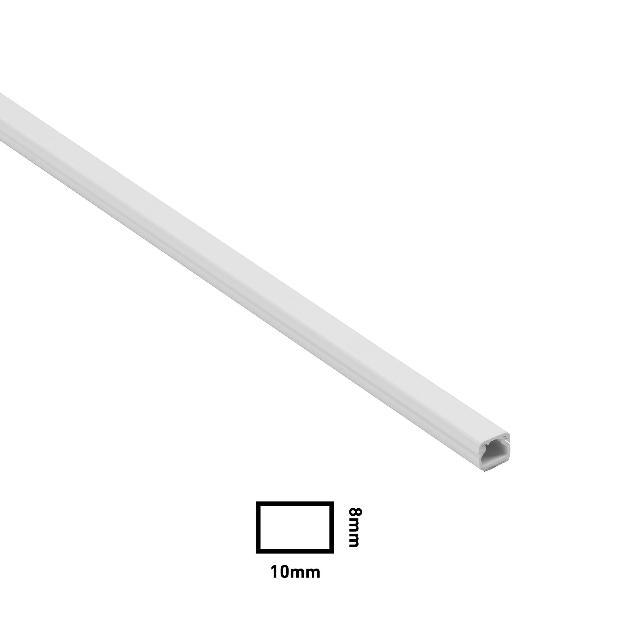 D-Line White Rectangular Trunking length, Pack of 4