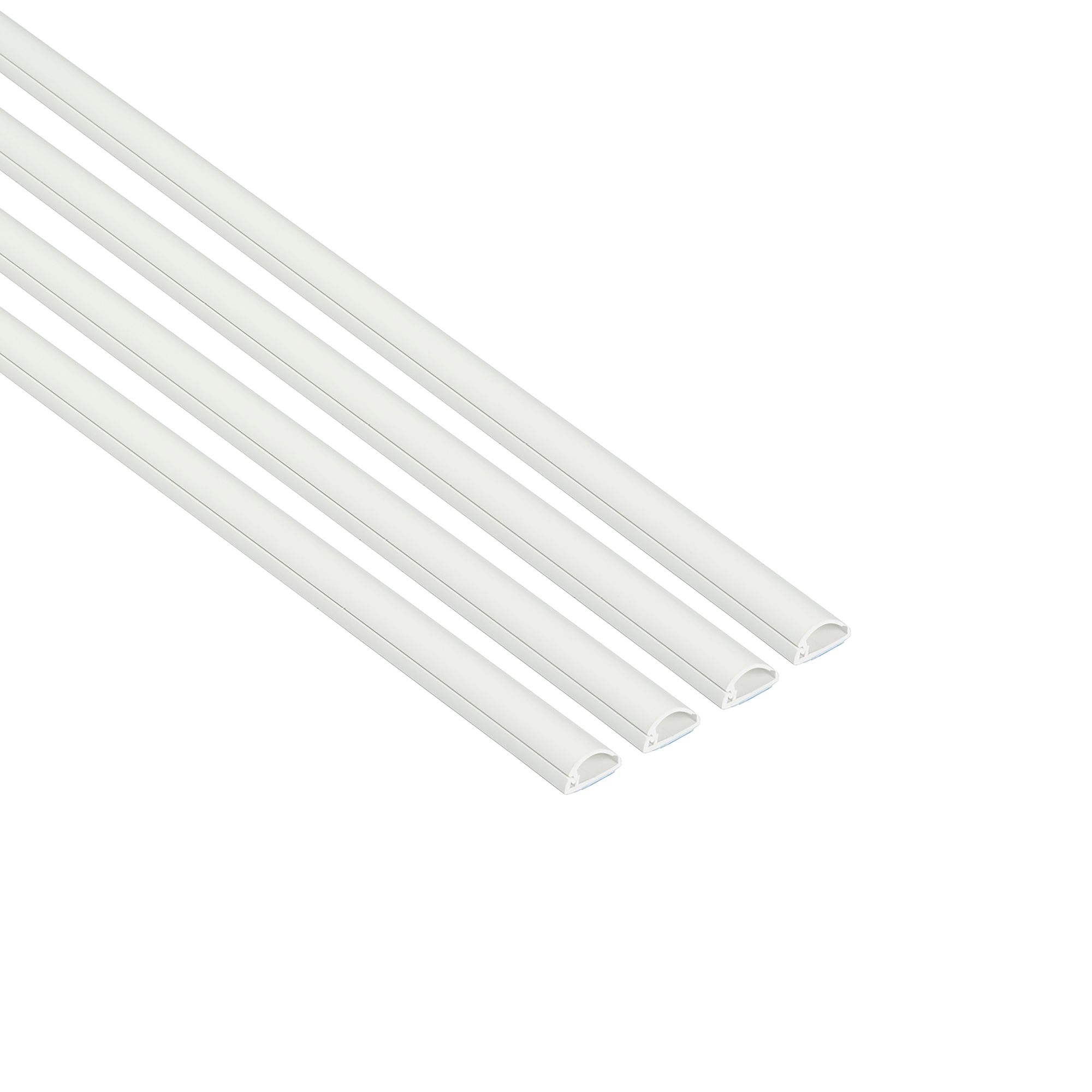 D-Line White Semi-circle Decorative trunking,(W)16mm (L)2m (H)8mm, Pack of 4
