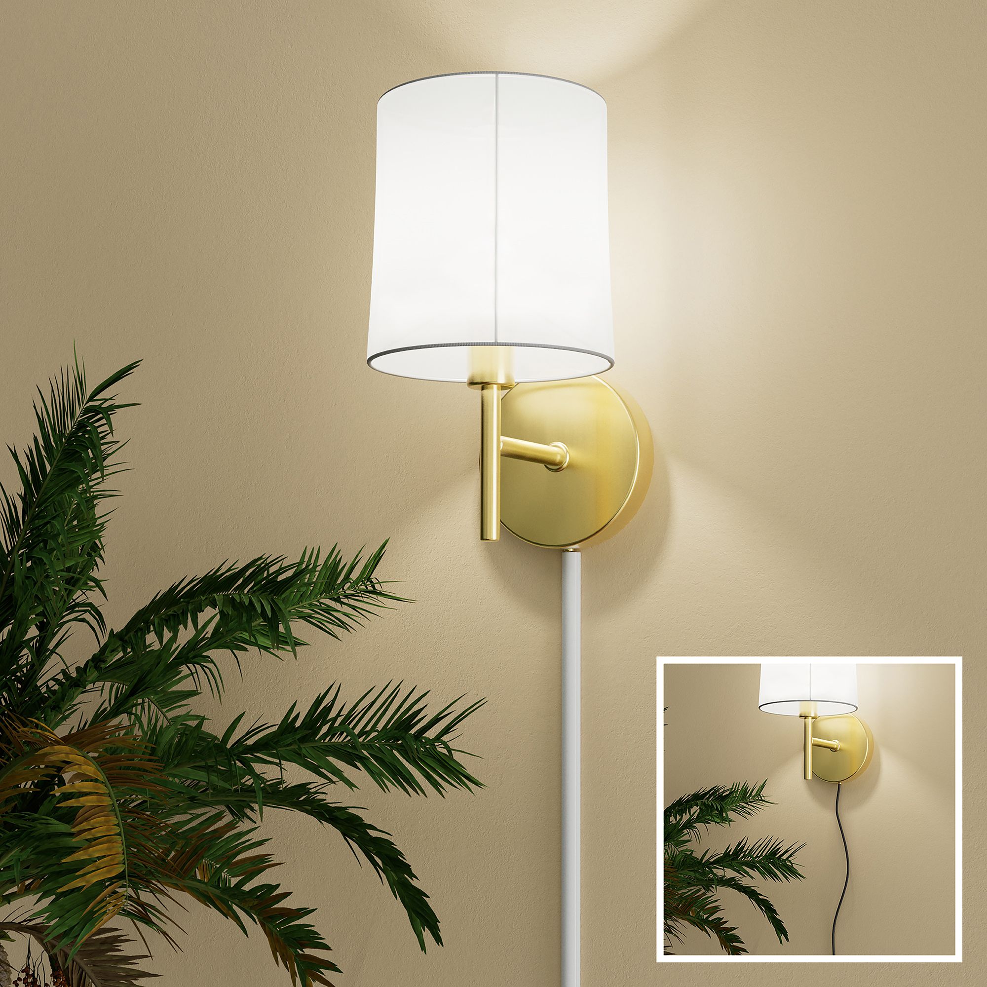 D-Line White Semi-circle Decorative trunking,(W)16mm (L)2m (H)8mm, Pack of 4