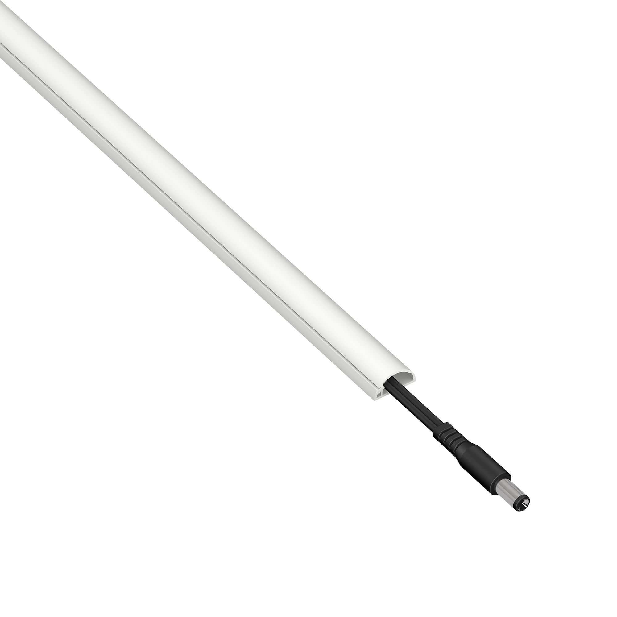 D-Line White Semi-circle Decorative trunking,(W)16mm (L)2m (H)8mm, Pack of 4