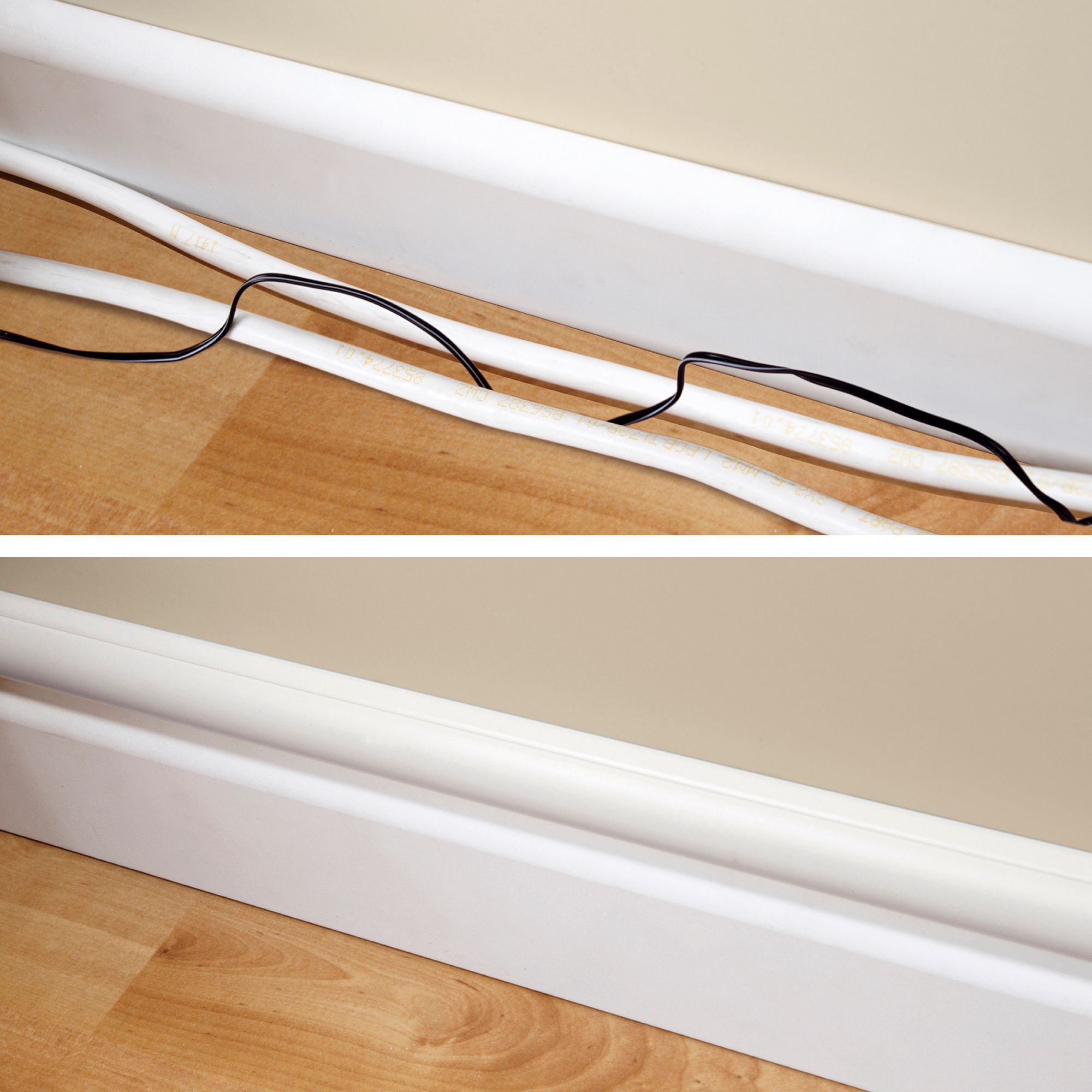 D-Line White Semi-circle Decorative trunking,(W)30mm (L)2m (H)15mm, Pack of 4