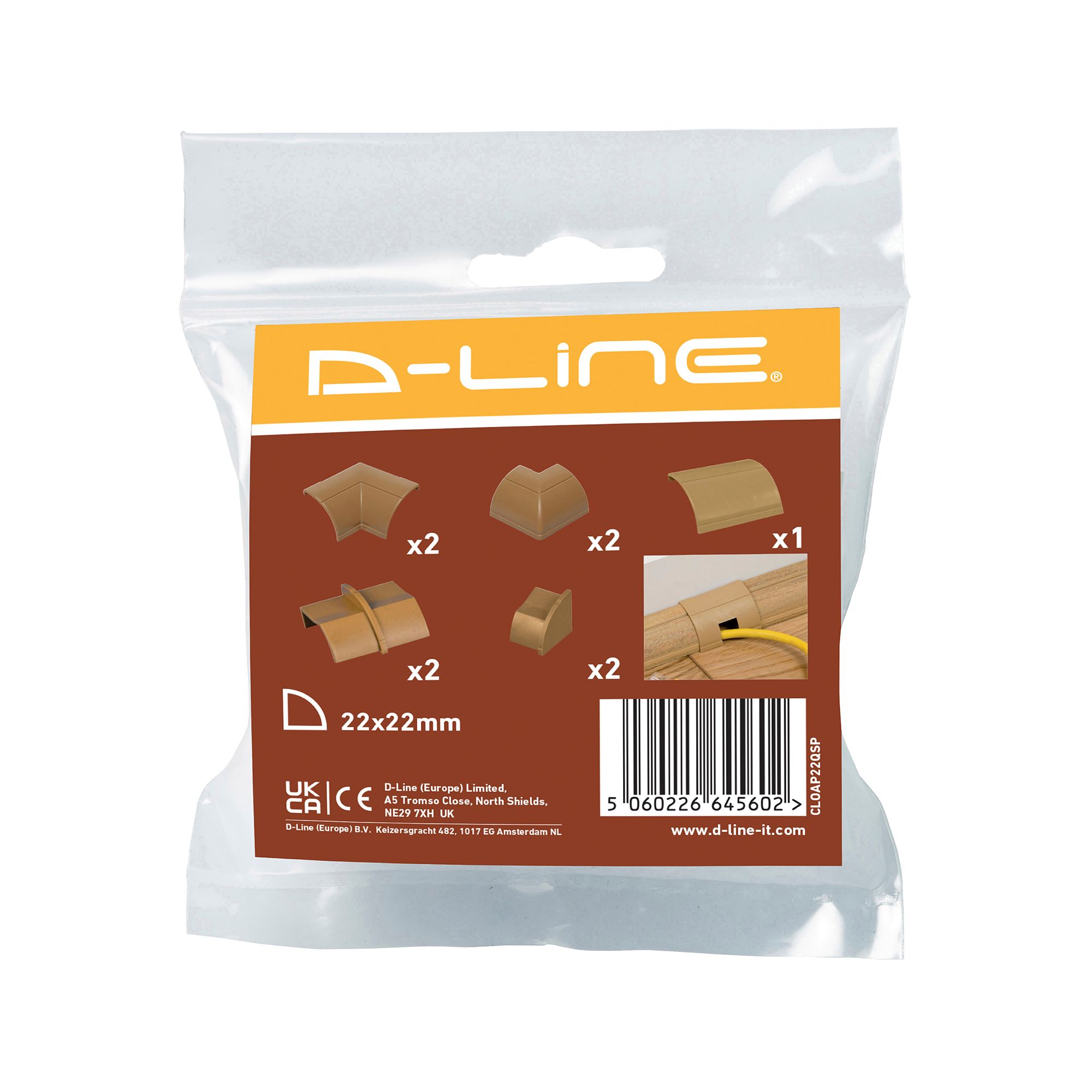 D-Line Wood effect 10 Piece Accessory pack (D)22mm, (W)22mm