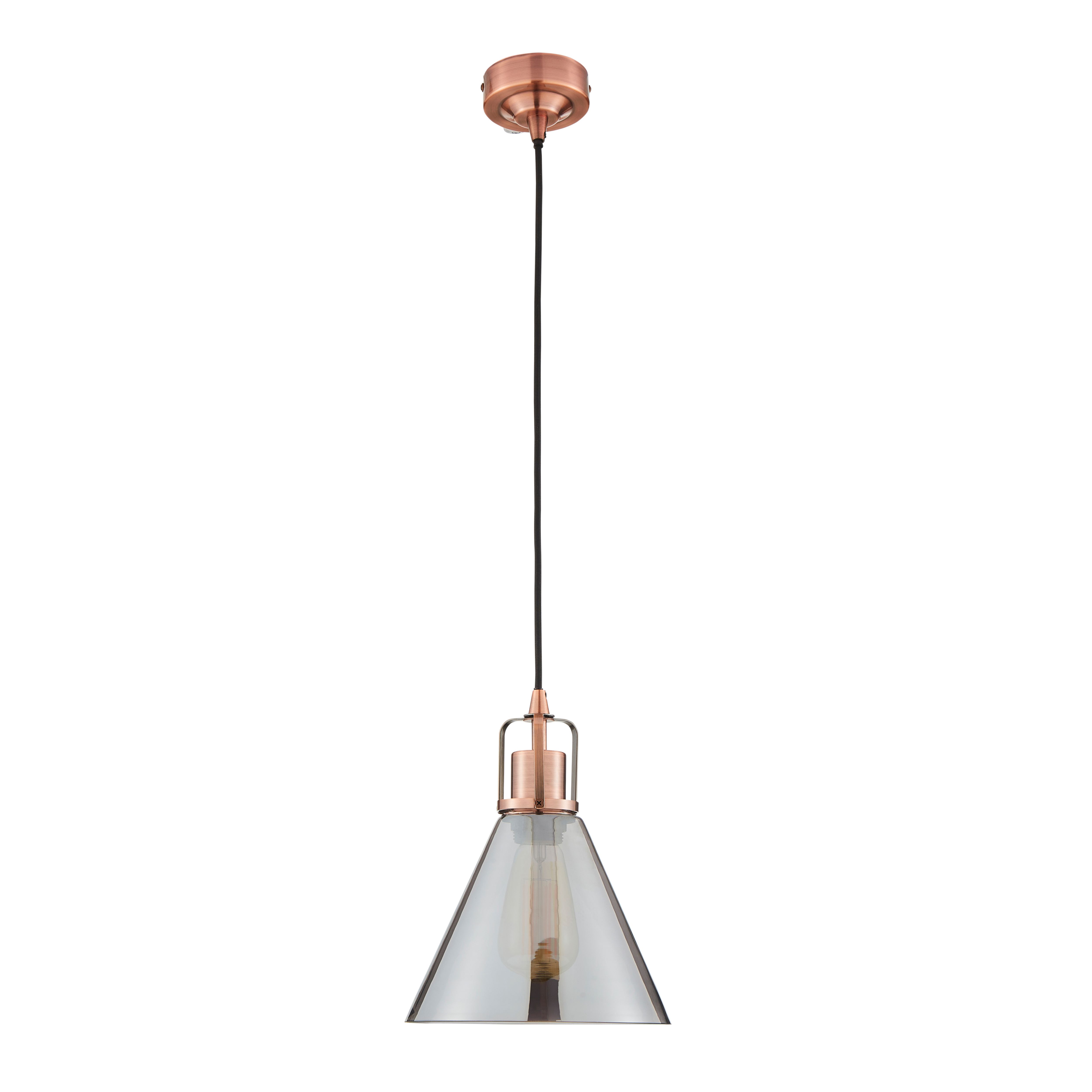 Dafyd antique copper & deals smoke pendant ceiling light