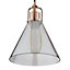 Dafyd Cone Antique copper effect Pendant ceiling light, (Dia)205mm