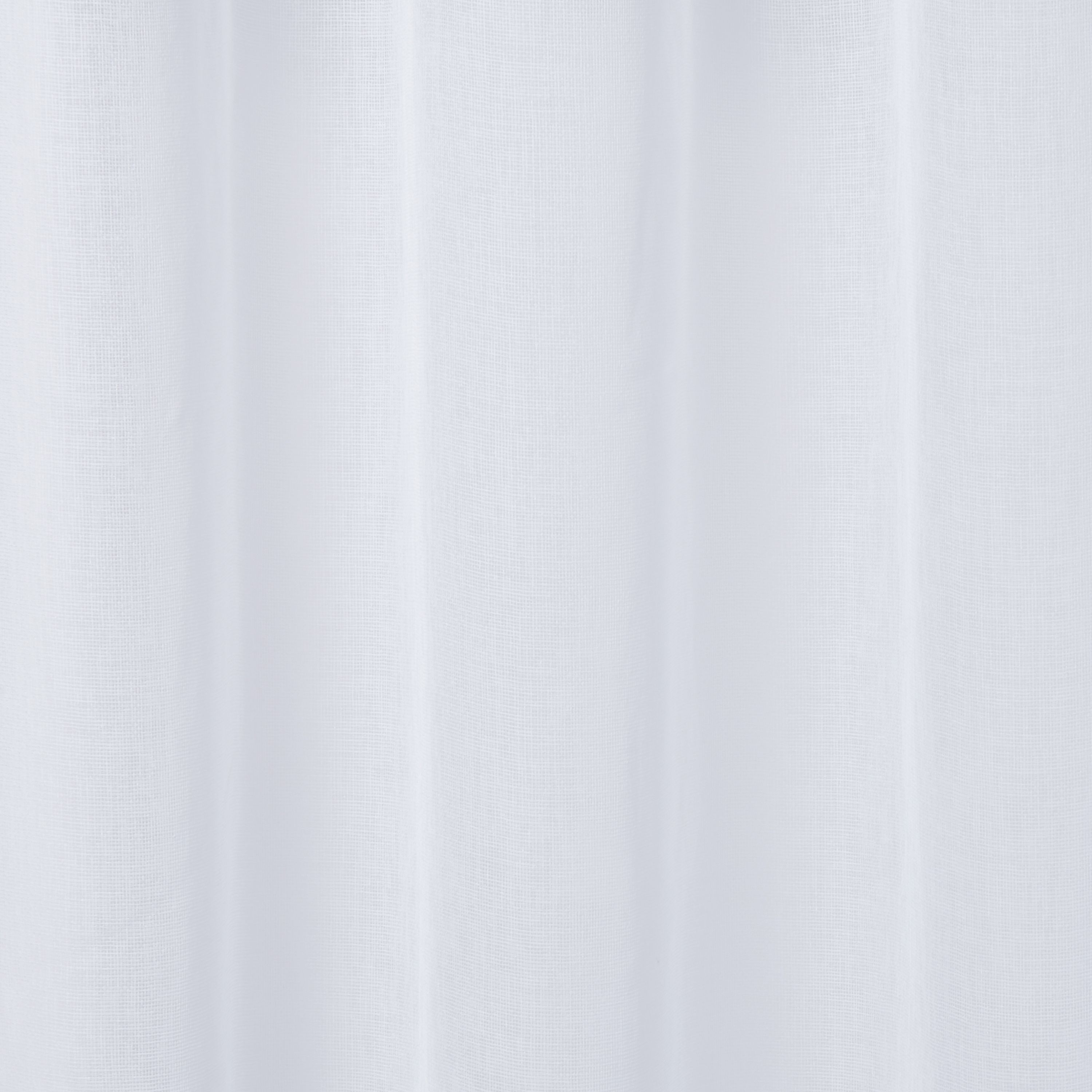 Damak White Plain Unlined Eyelet Voile curtain (W)140cm (L)260cm, Single