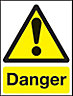 Danger Plastic Safety sign, (H)200mm (W)150mm