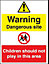 Dangerous site Plastic Safety sign, (H)450mm (W)600mm