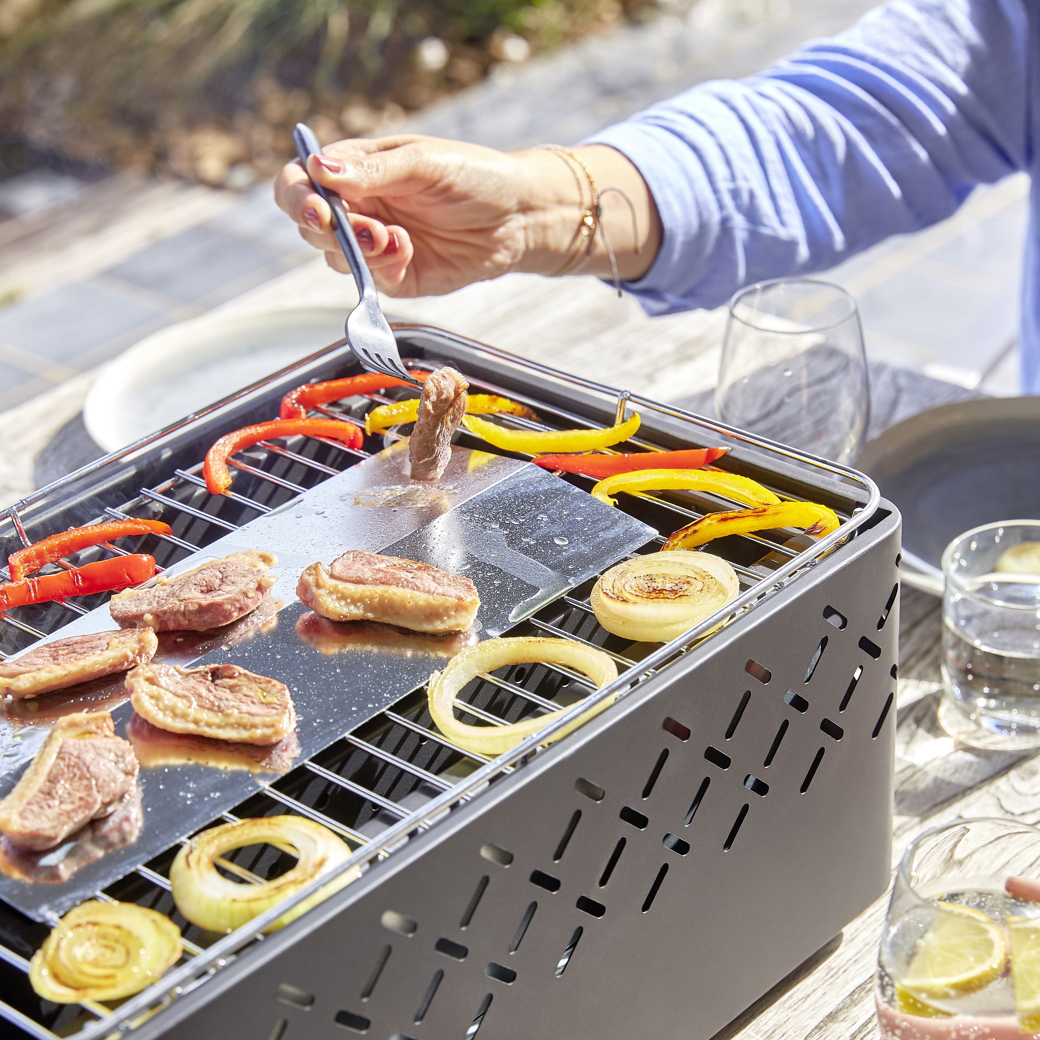 Danto Black Charcoal rectangle BBQ