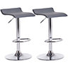 Daphne Grey Adjustable Swivel Bar stool, Pack of 2