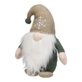 Dark green Gonk character with Snowflake Christmas decoration