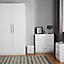 Darwin Gloss white 3 piece Bedroom furniture set