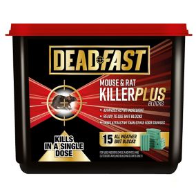 Deadfast Rodents Plus Rodent bait, Pack of 15