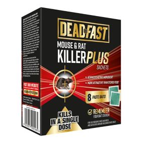 Deadfast Rodents Plus Rodenticide, Pack of 8