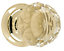 Dempsey & Locke Gold Brass effect Glass Door knob (Dia)65mm, Pair