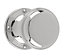 Dempsey & Locke Polished Silver Chrome effect Brass Round Door knob (Dia)56mm, Pair