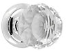 Dempsey & Locke Polished Silver Chrome effect Glass Door knob (Dia)65mm, Pair