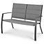 Derry Metal Anthracite Bench