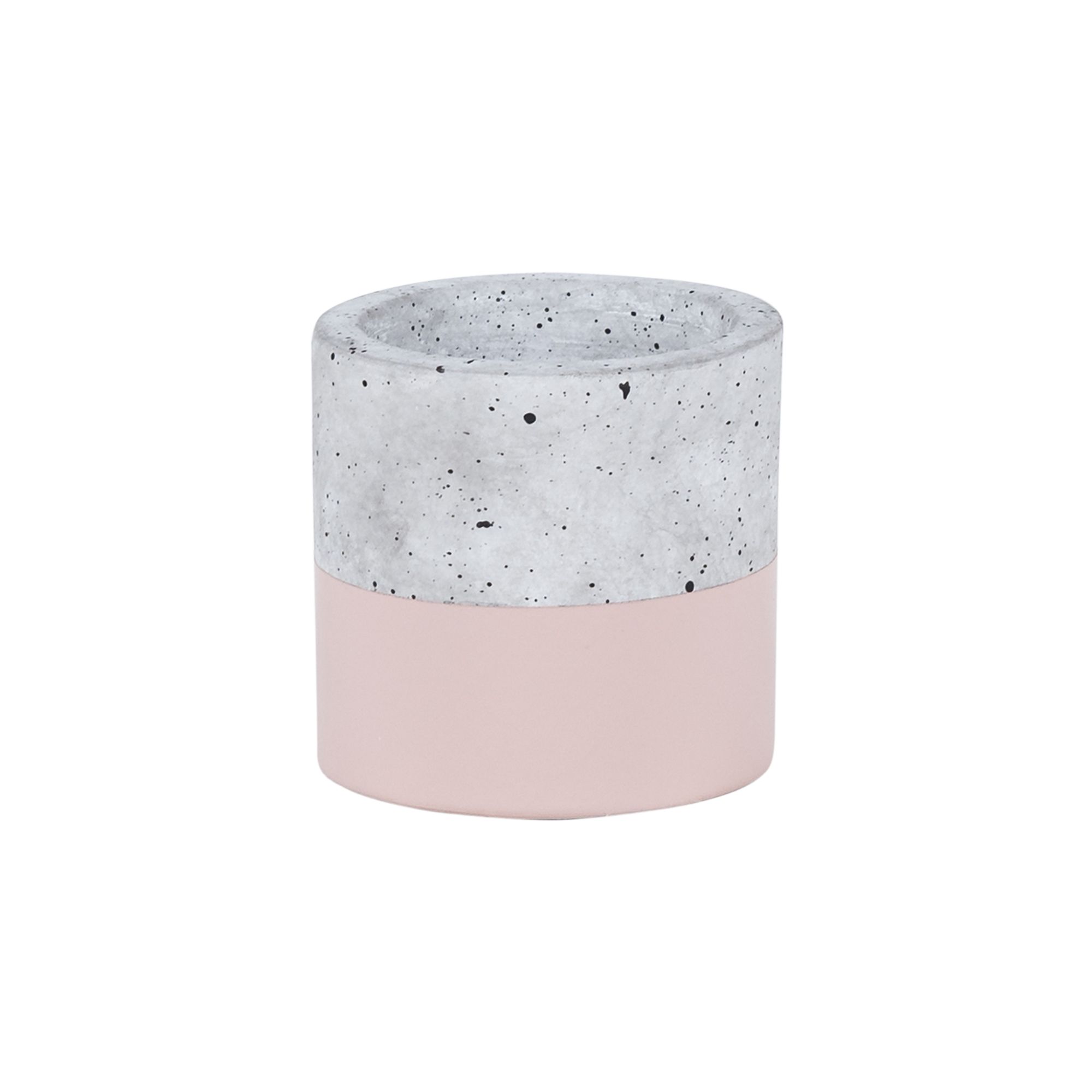 Desano Pink Concrete effect Clay Circular Plant pot (Dia)8cm