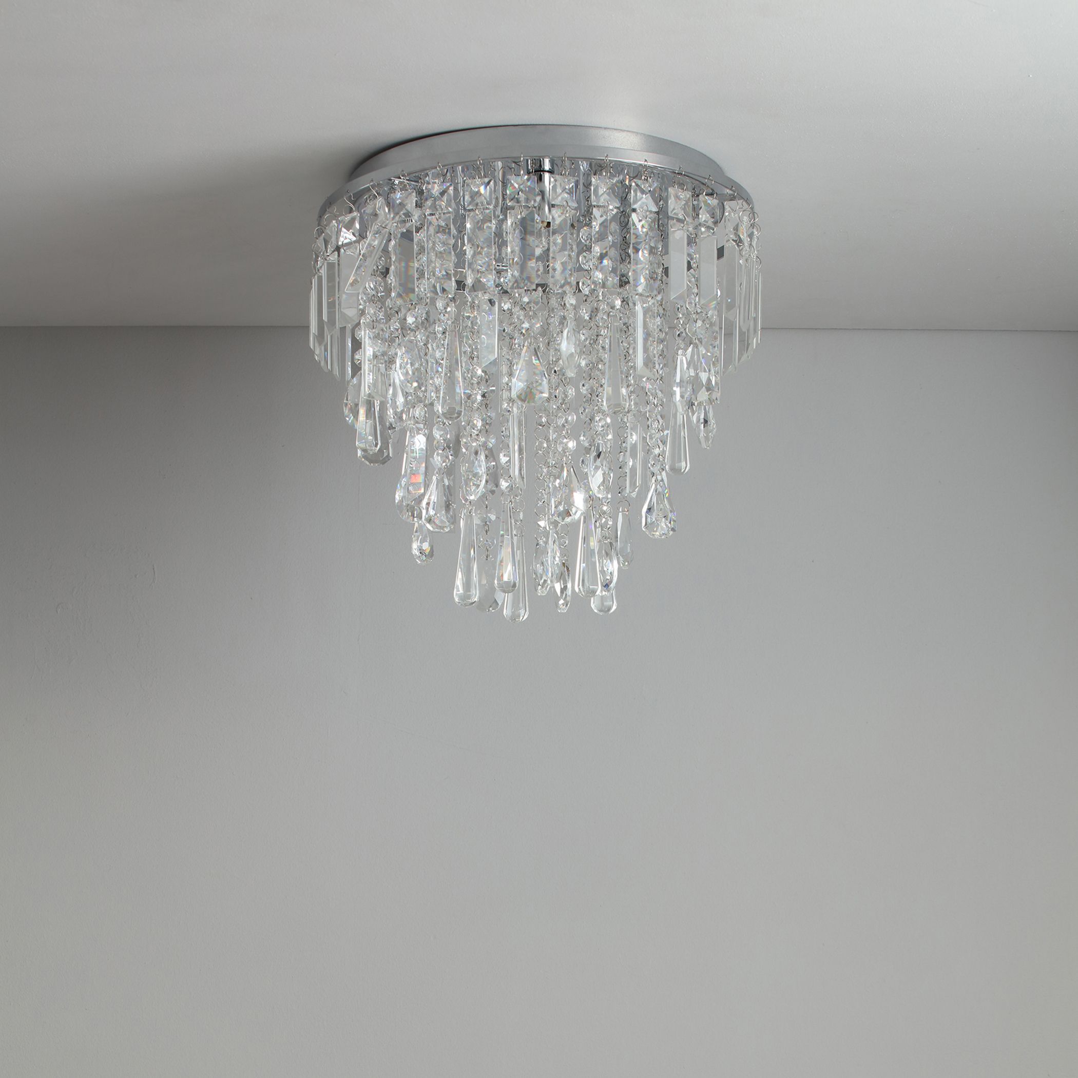 Alani brushed chrome effect deals 3 lamp ceiling light