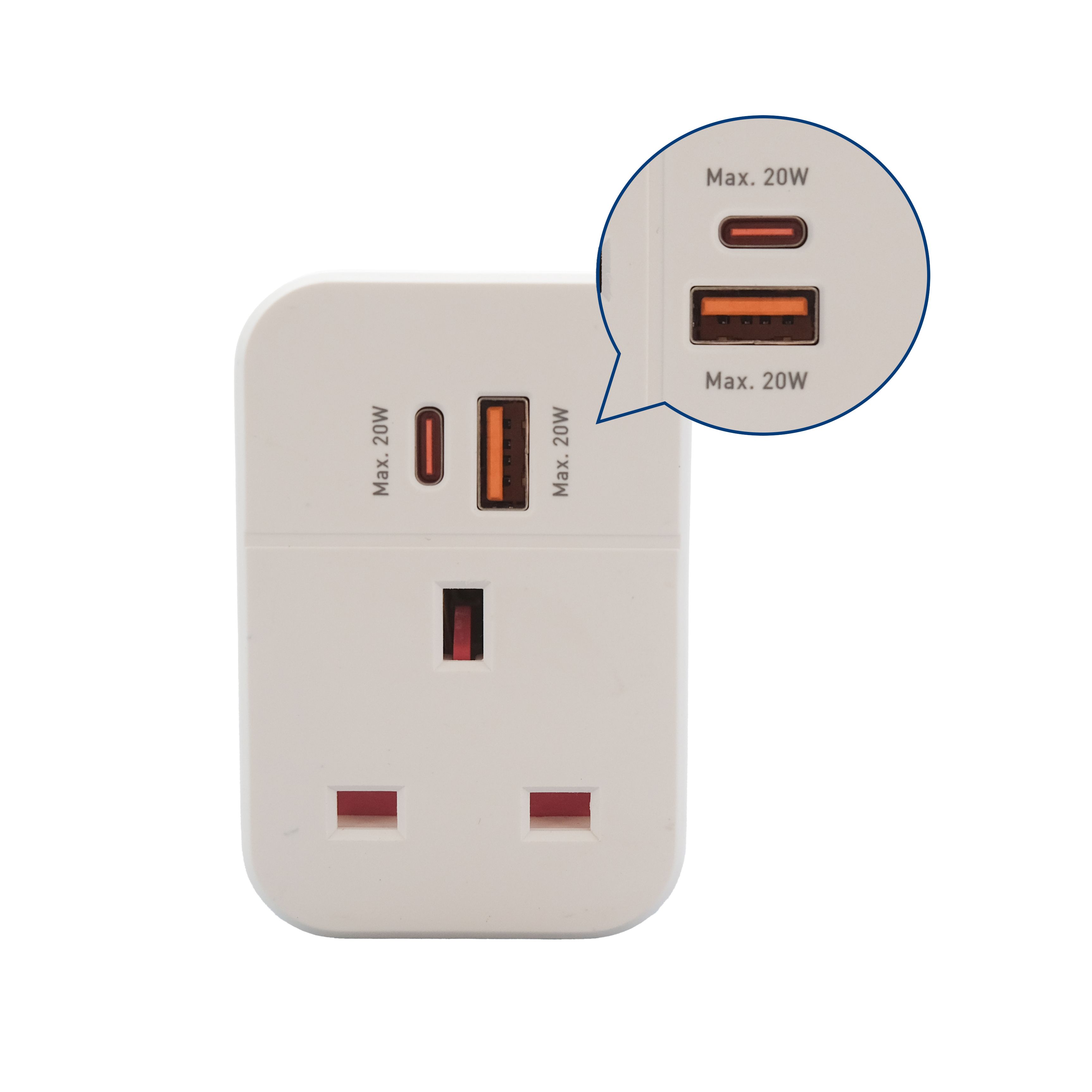Deta 3A USB adaptor plug