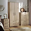 Devon Light oak effect 3 piece Bedroom furniture set