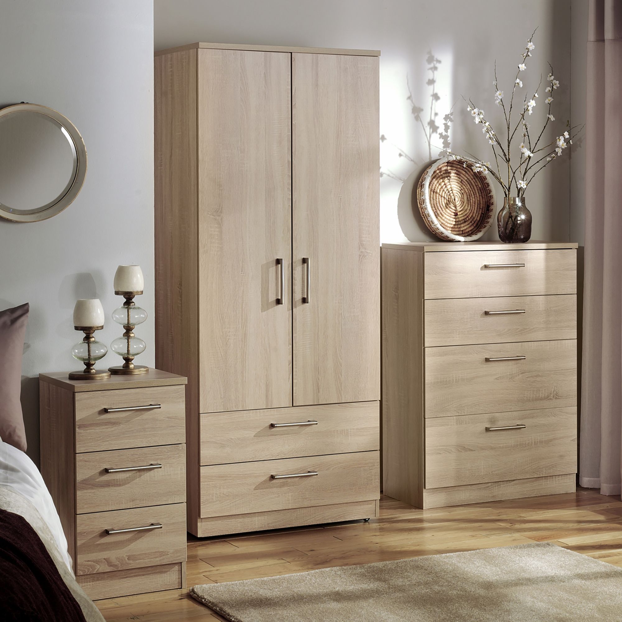 Light oak bedroom store furniture sets