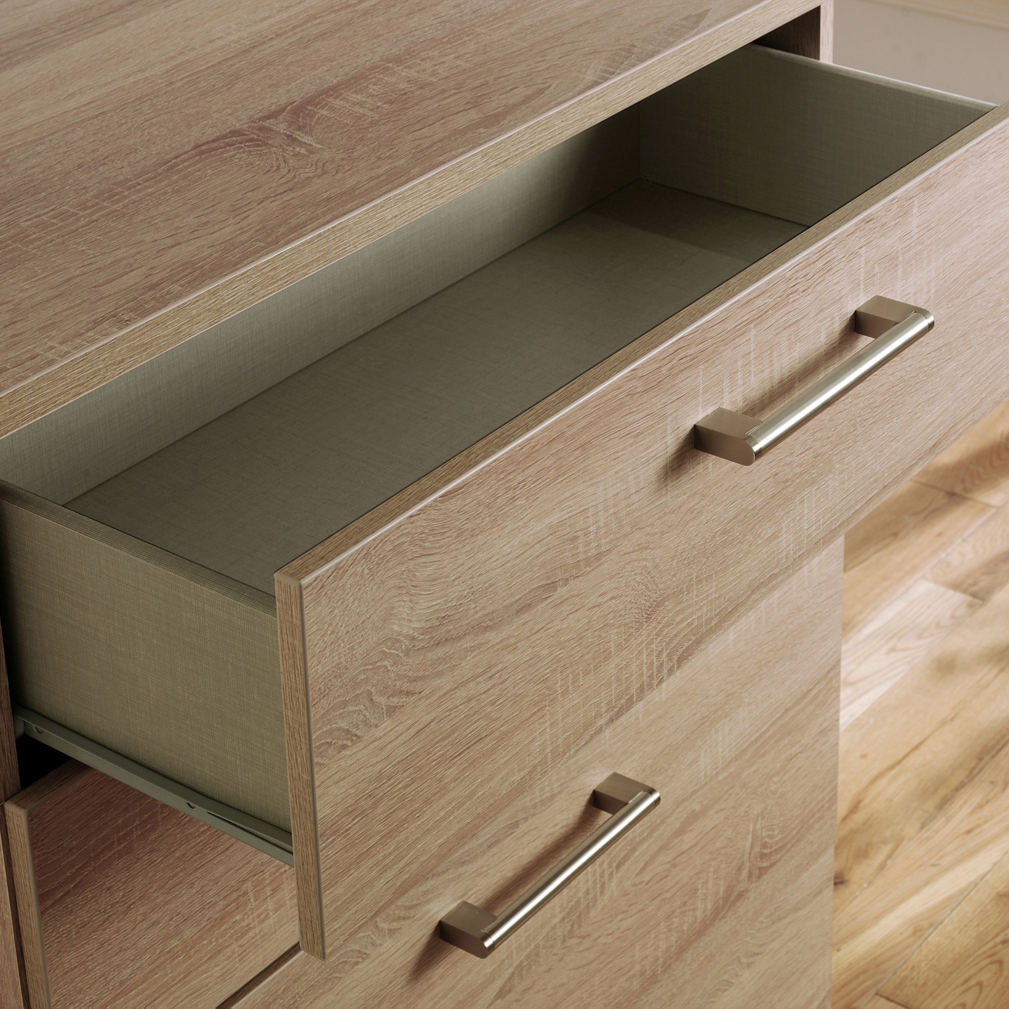 Devon Light oak effect 4 piece Bedroom furniture set