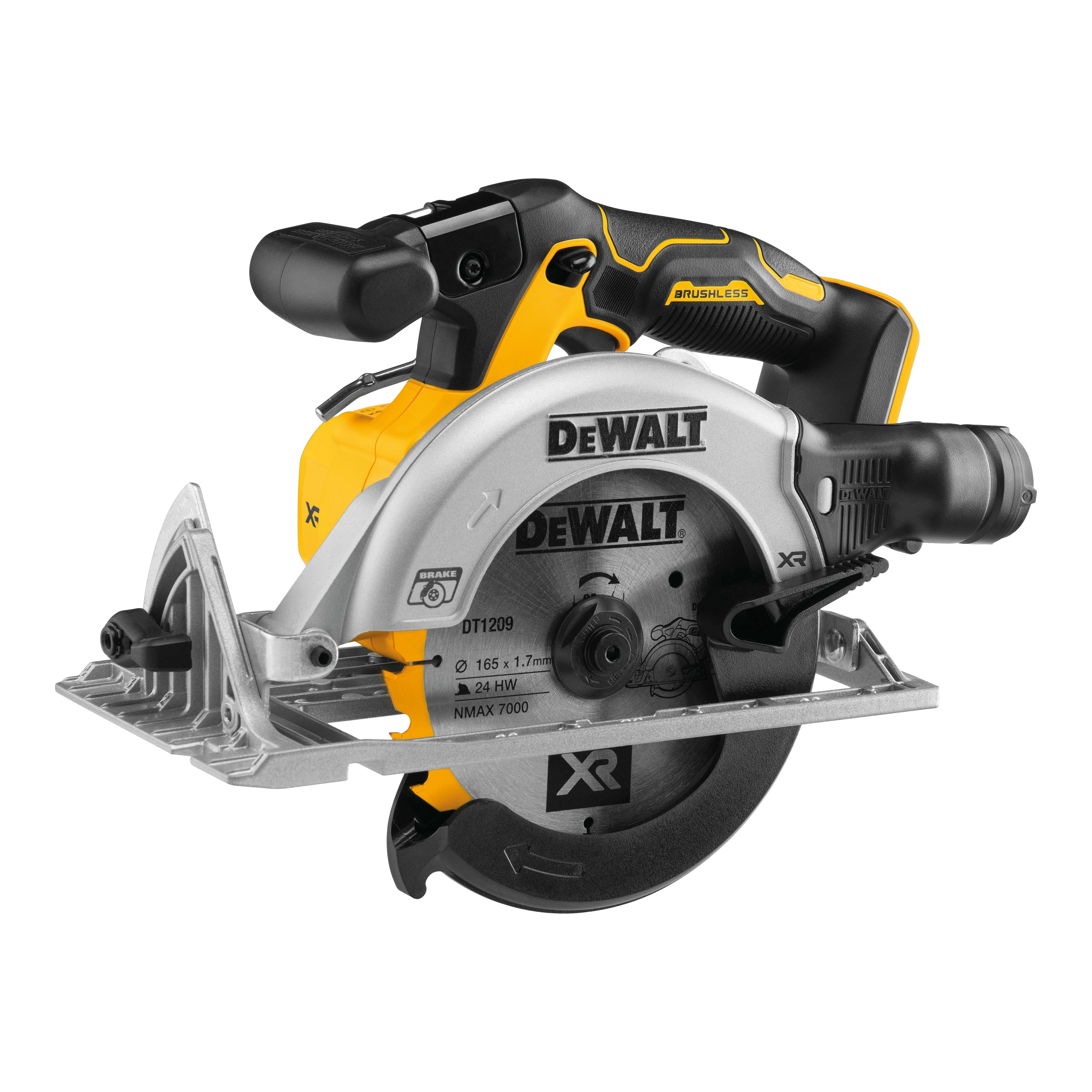 DeWalt 18V 2 x 4 Li ion XR 165mm Cordless Circular saw DCS391M2 GB Tradepoint