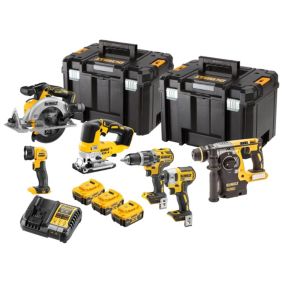 DeWalt 18V Li-ion XR Cordless 6 piece Power tool kit (3 x 5Ah) - DCK690P3T-GB