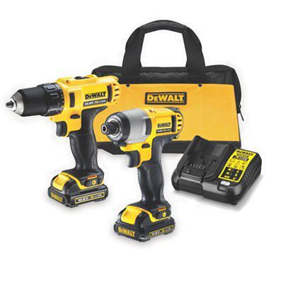 Dewalt combi drill discount impact driver set