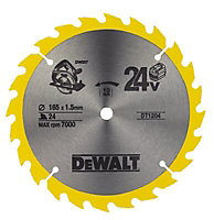 DeWalt 24T Circular saw blade (Dia)165mm