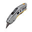DeWalt 70mm Chrome vanadium steel Yellow Retractable knife