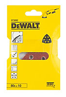 DeWalt 80 grit Sanding sheet set (L)93mm (W)93mm, Pack