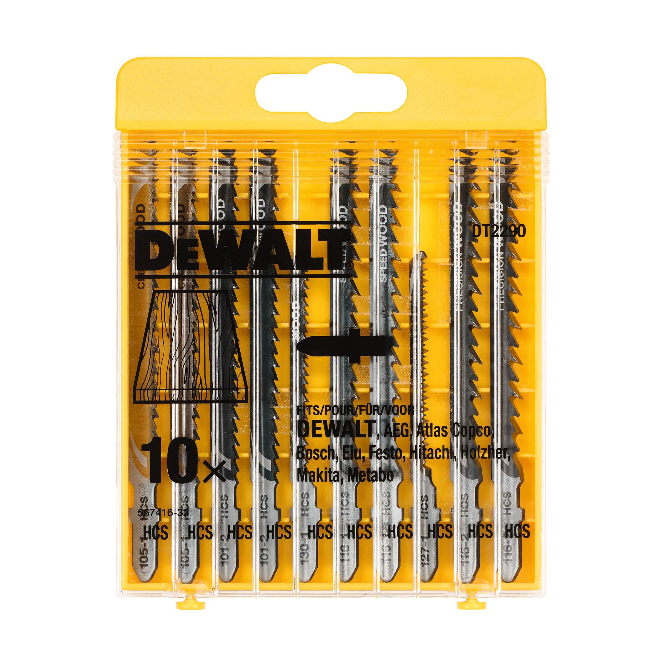 DeWalt Bayonet 10 piece Jigsaw blade set DT2290-QZ