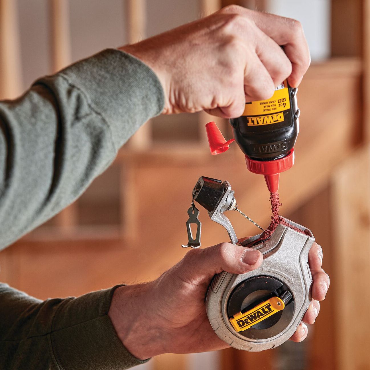 DeWalt Red Chalk line reel, 30m