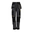DeWalt Roseville Black & grey Women's Trousers, Size 14 L31"